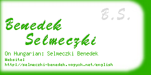 benedek selmeczki business card